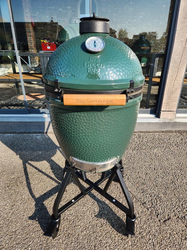 Big Green Egg Large Kamado BBQ, Tuin en Terras, Houtskoolbarbecues, Ophalen of Verzenden, Zo goed als nieuw, Big Green Egg, Met accessoires