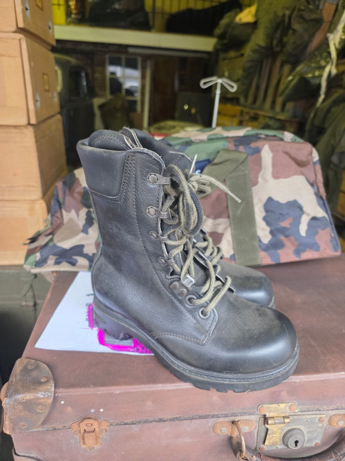 Zwarte militaire boots - Maat 37, Ophalen of Verzenden, Gedragen, Zwart