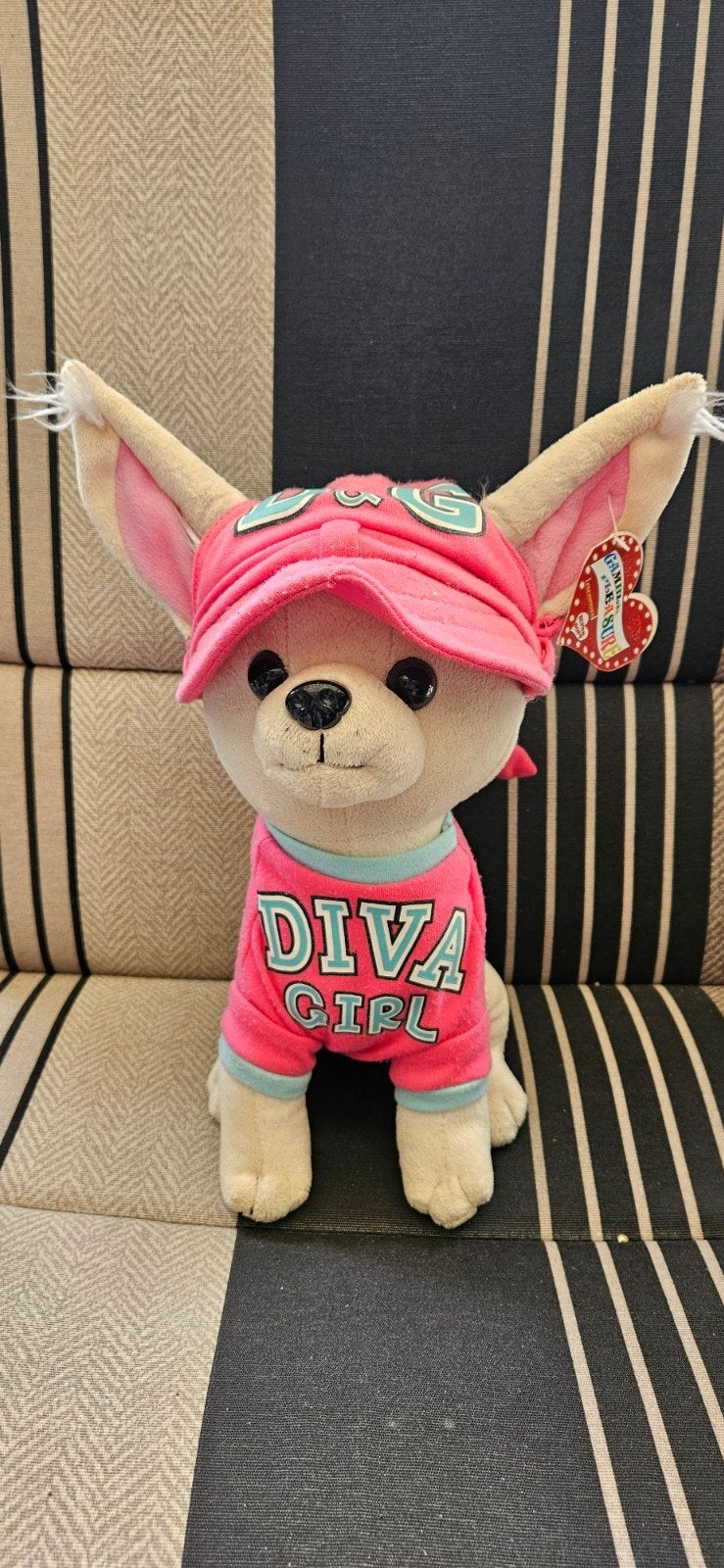 hondjes knuffels 2 stuks chihuahua, Ophalen of Verzenden, Zo goed als nieuw, Beige, Hond