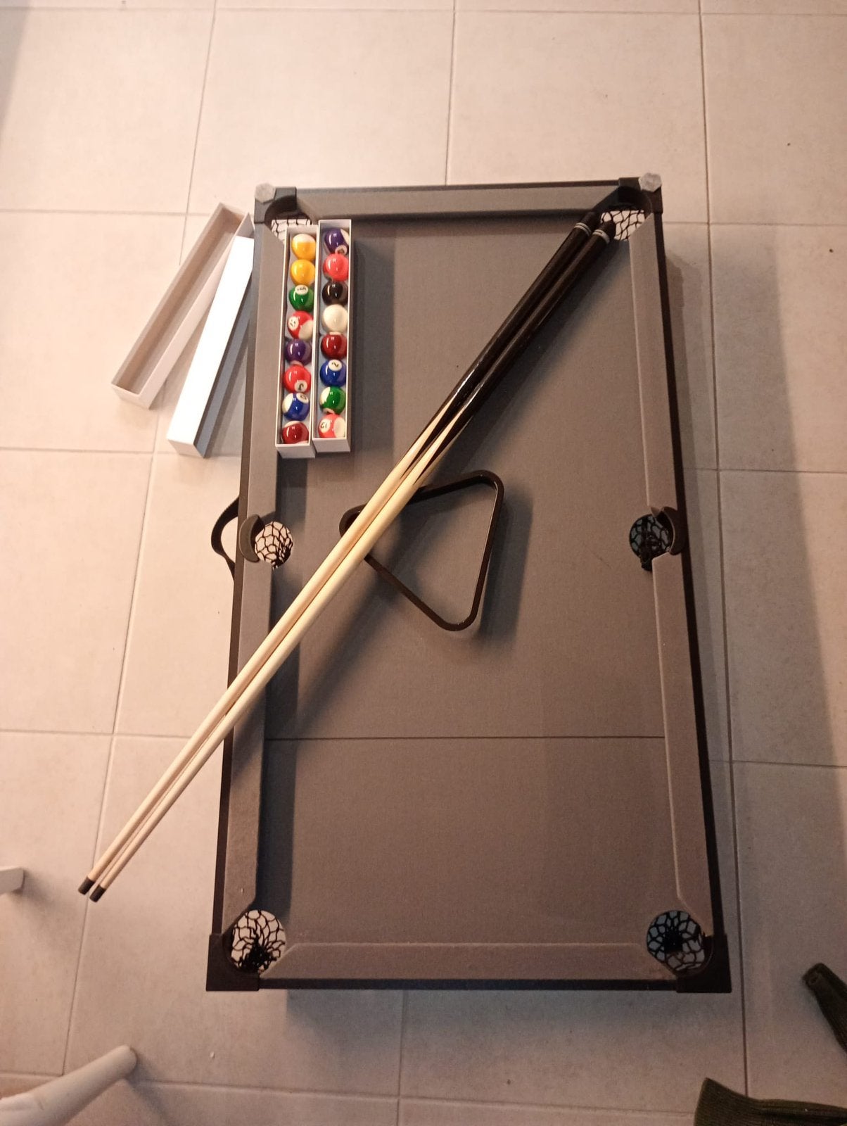 Complete tafel poolset van decathlon (1x gebruikt), Ophalen, Zo goed als nieuw, Pooltafel
