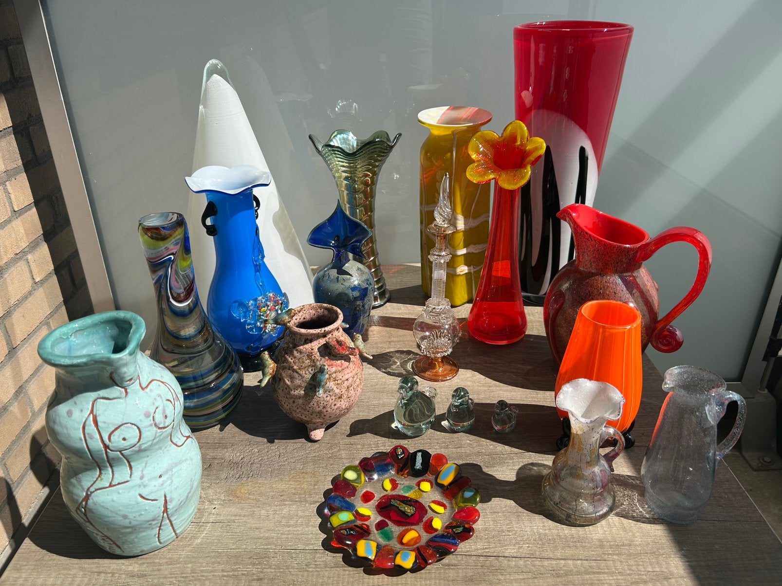 Allerlei Glaswerk / Keramiek handgemaakt, Antiek en Kunst, Antiek | Glas en Kristal, Ophalen of Verzenden