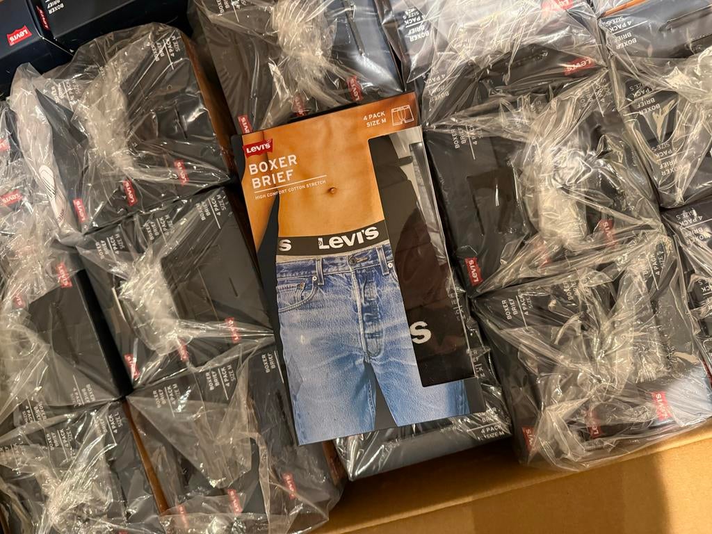 Partij 75x Levi's Heren Boxershorts 4-Pack - S t/m XXL, Kleding | Heren, Ophalen of Verzenden, Zwart, Boxer