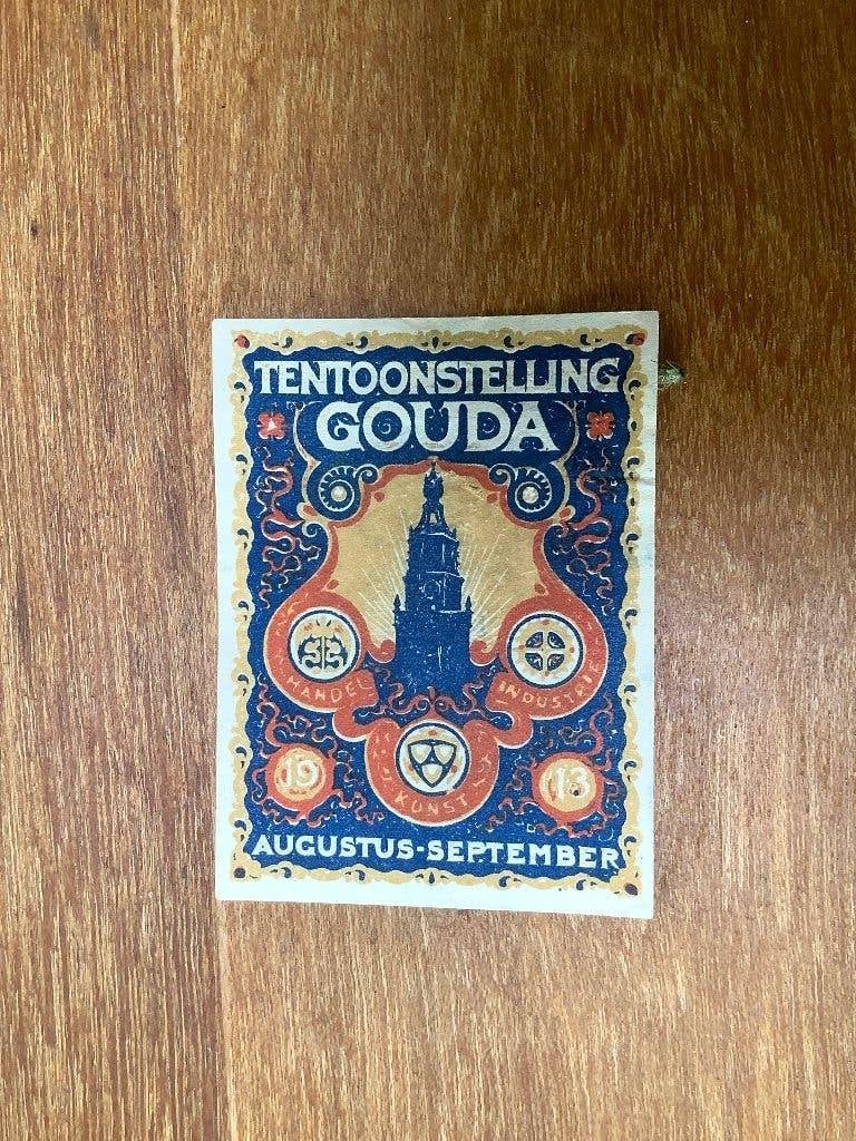 Gouda 1913 sluitzegel tentoonstelling industrie & nijverheid, Ophalen of Verzenden, Overige thema's