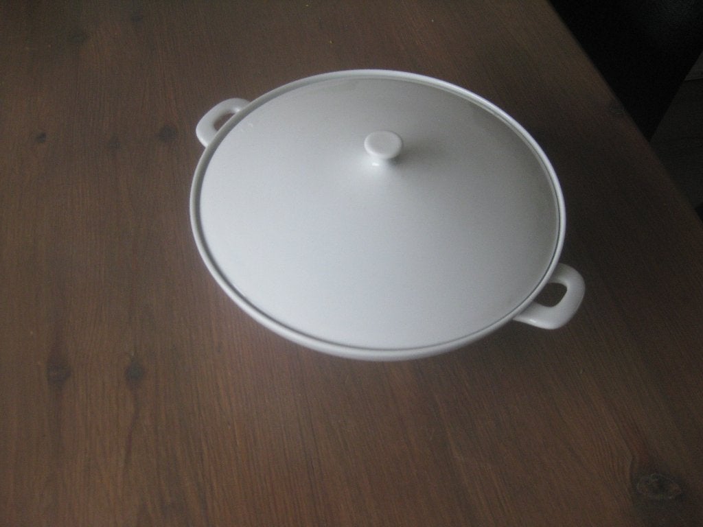vintage dekschaal met deksel, Ophalen, Aardewerk, Overige stijlen, Schaal of Schalen