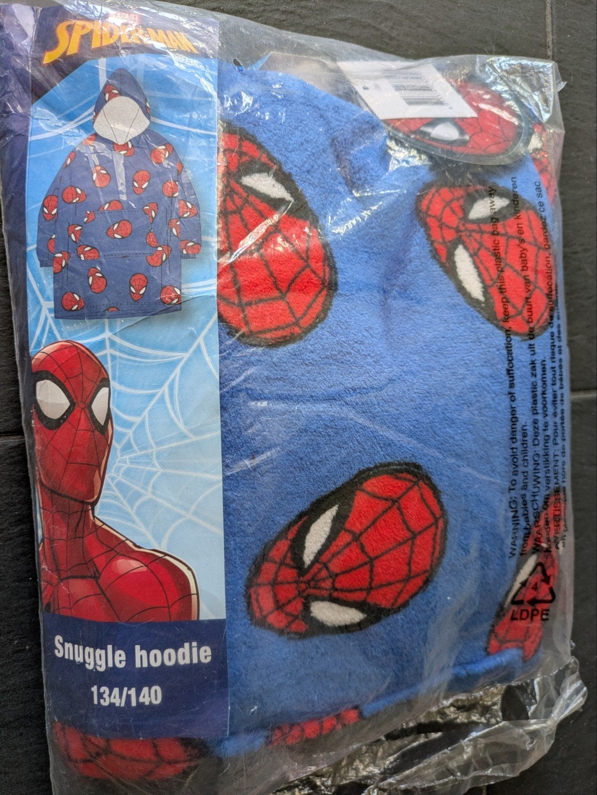 Snuggle hoody Spiderman maat 134/140, Kinderen en Baby's, Kinderkleding | Maat 140, Ophalen of Verzenden, Nieuw, Jongen, Trui of Vest