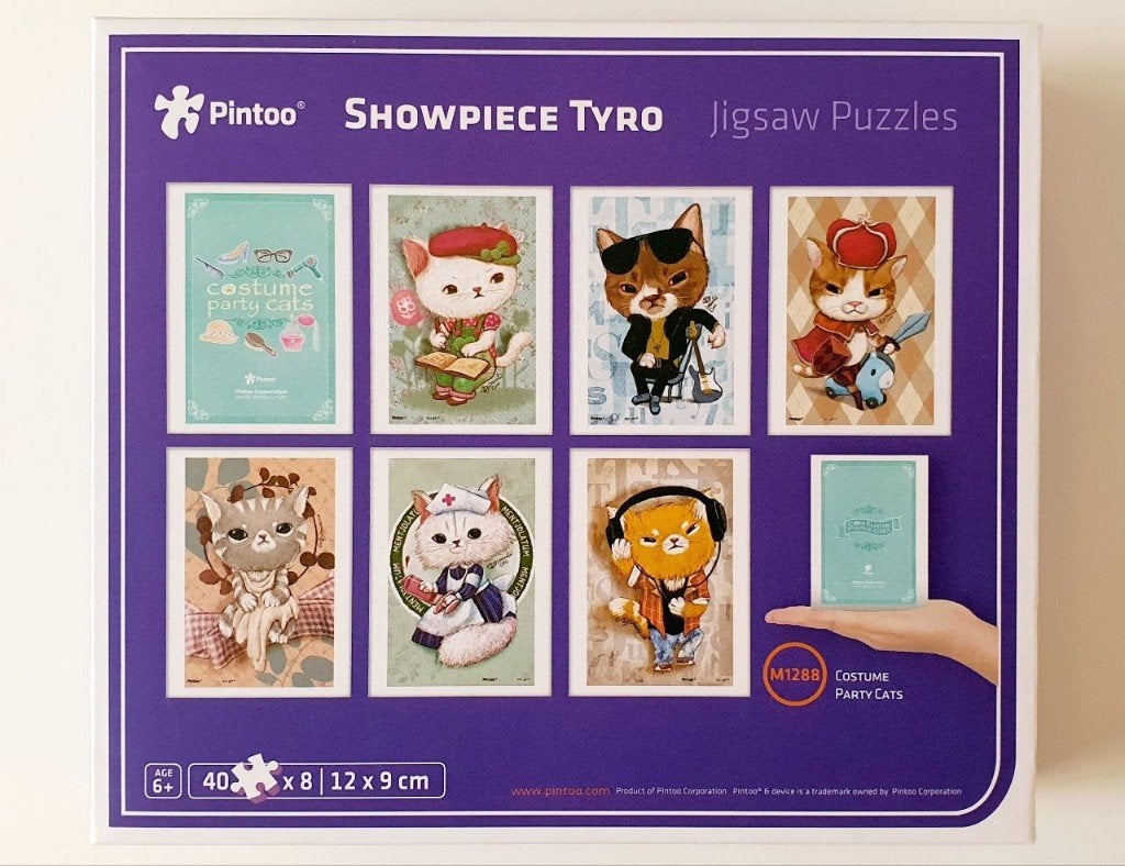 Pintoo legpuzzel Showpiece Party Cats 8x40 stukjes Zeldzaam!, Ophalen of Verzenden, Minder dan 500 stukjes, Zo goed als nieuw