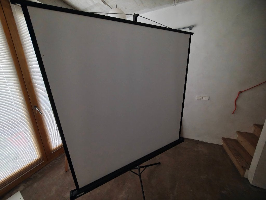diascherm 160x160 cm, Audio, Tv en Foto, Projectieschermen, Ophalen, Handmatig, Gebruikt