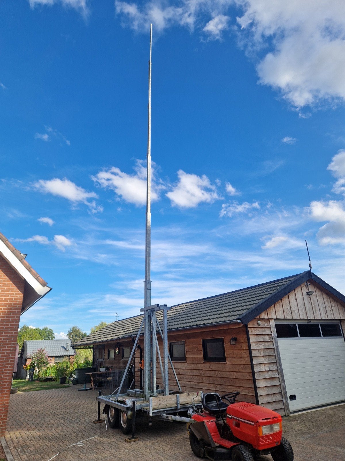 Zendmast gegalvaniseerd 6x3 meter, Ophalen, Zo goed als nieuw, Mast
