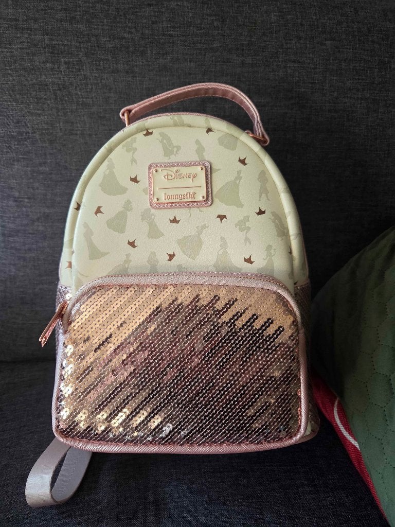 Loungefly Disney Prinsessen Sequin Rugzak Nieuw!, Ophalen, Overige figuren, Nieuw, Tas, Koffer of Zak