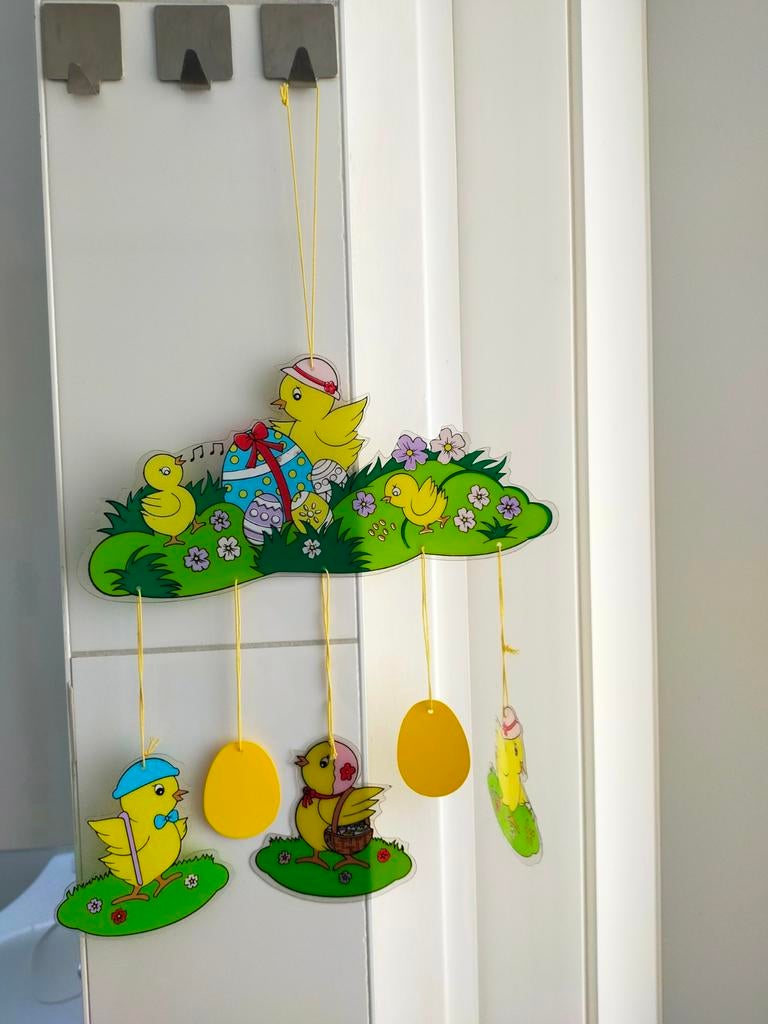 PASEN DECORATIE KIP PAASEIEREN KIP HAAN VINTAGE PAASHAAS, Ophalen of Verzenden, Zo goed als nieuw
