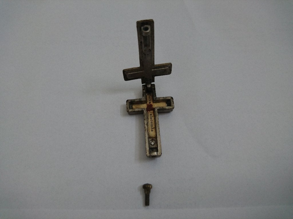 Antieke Relikwiekruis met heilige inhoud, Antiek en Kunst, Antiek | Religie, Verzenden