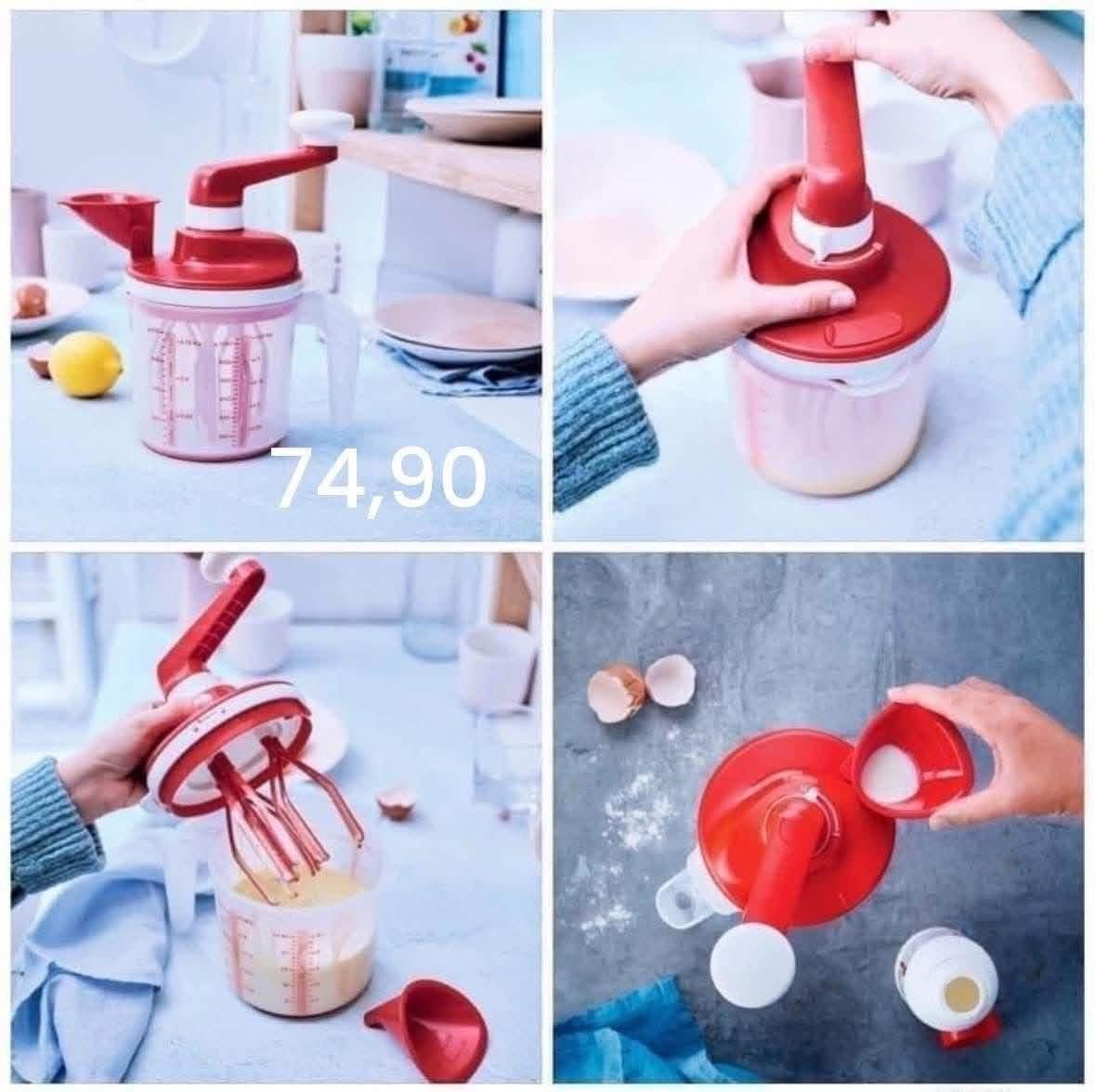 Tupperware Duo Chef - Snel en efficiënt kloppen, Beker of Kan, Nieuw, Ophalen of Verzenden, Met deksel