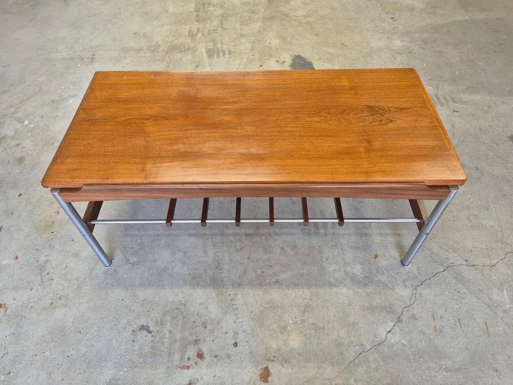 Vintage Topform Salontafel Teak, Huis en Inrichting, Tafels | Salontafels, Ophalen, 100 tot 150 cm, Teakhout, 50 tot 100 cm