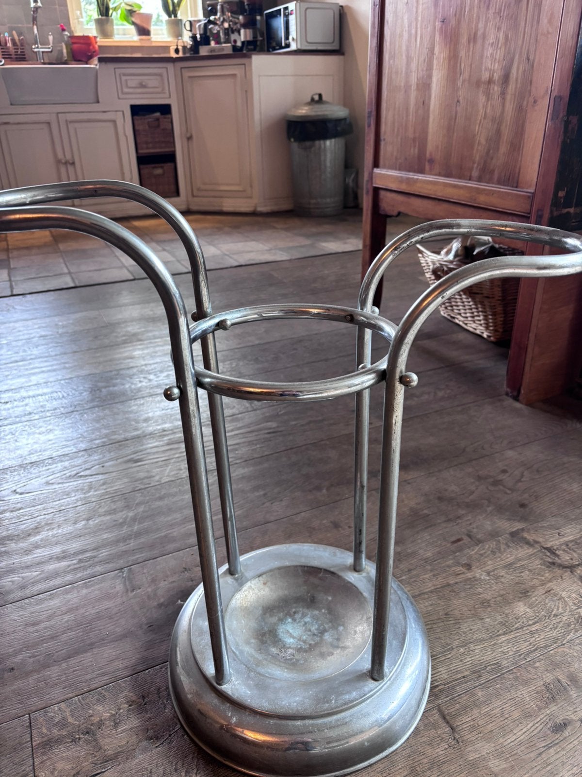 Vintage artdeco paraplubak 1920/30, Ophalen, Gebruikt, Metaal