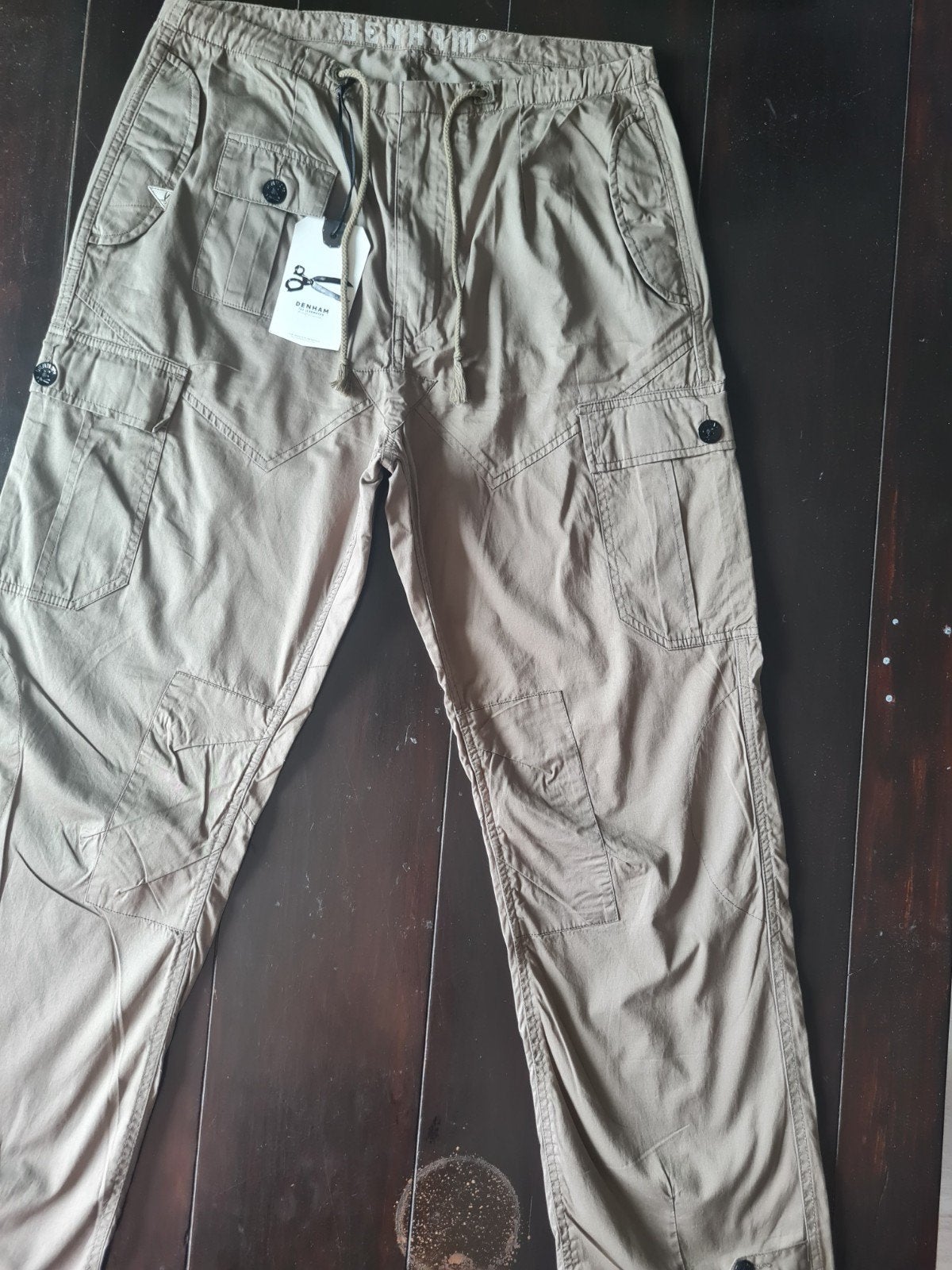 NIEUWE DENHAM MOTION VINTAGE MILITARY BATTLEPANT SIZE 31/32!, Maat 48/50 (M), Nieuw, Ophalen of Verzenden, Groen