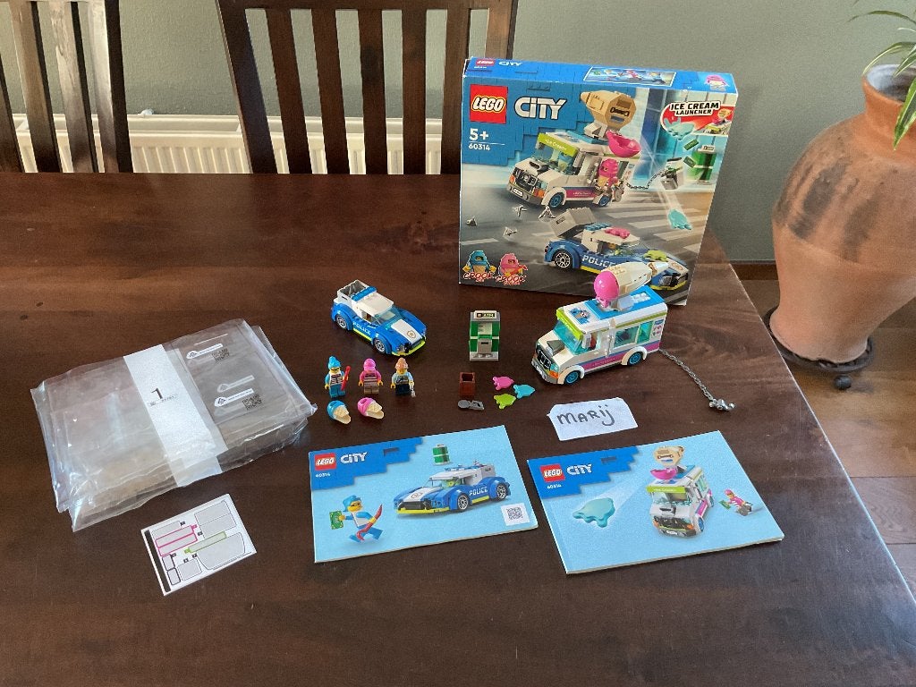 Lego City 60314  Ijswagen politieachtervolging MET DOOS, City, Lego, Inclusief accessoires, Ophalen of Verzenden