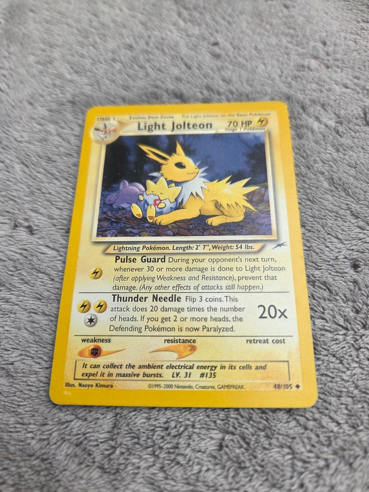 Light Jolteon Pokémon Kaart - Neo Destiny 48/105, Ophalen of Verzenden