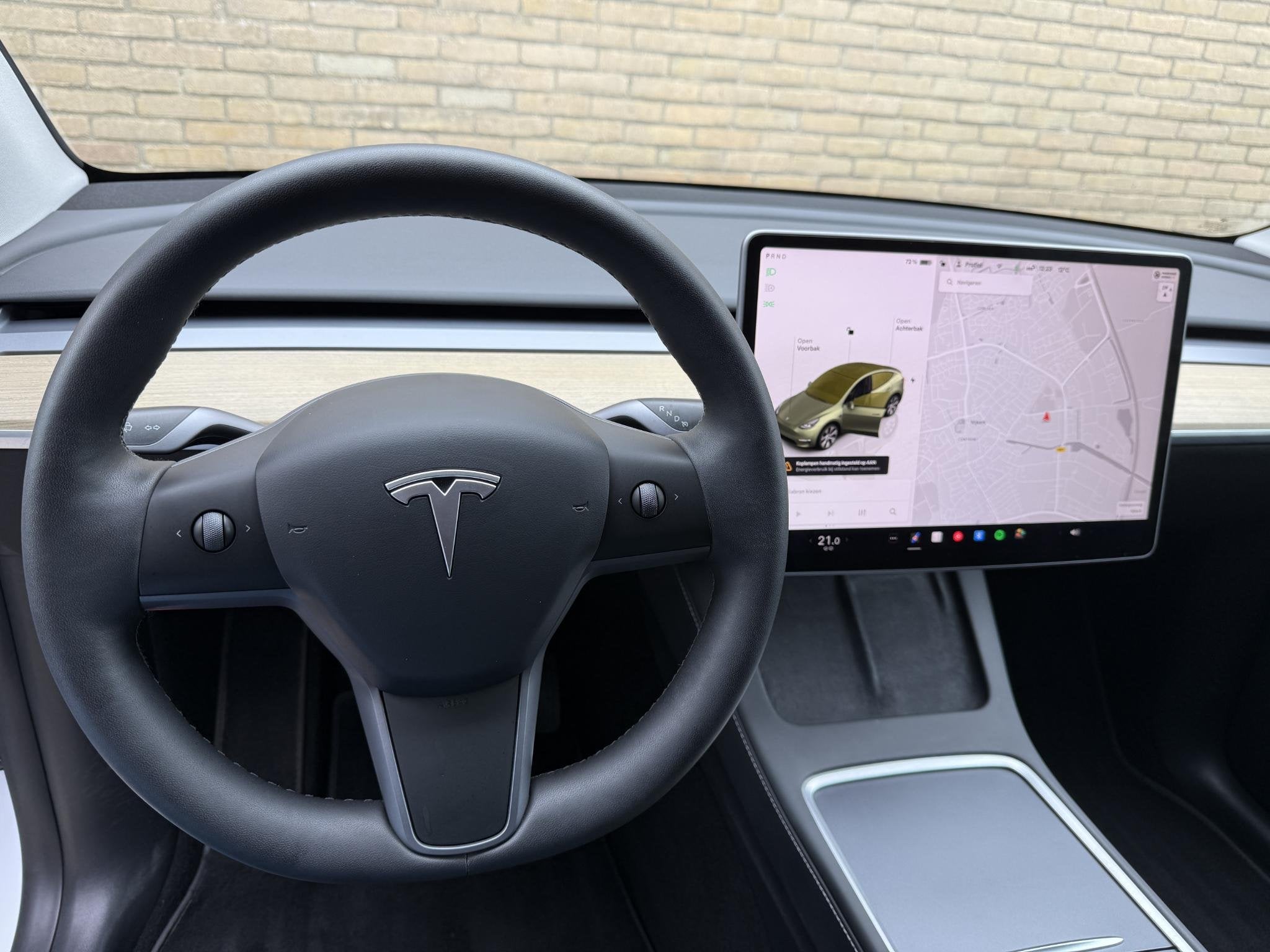 Tesla Model Y Long Range AWD 75kWh | 92% SOH | Panorama | Le, Auto's, Automaat, Navigatiesysteem, Gebruikt, Wit