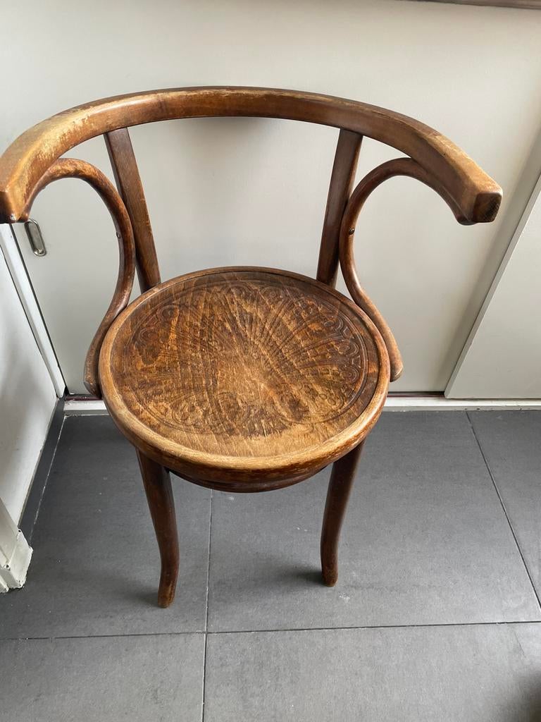 Vintage Houten Thonet Cosmos stoel, Antiek en Kunst, Ophalen of Verzenden