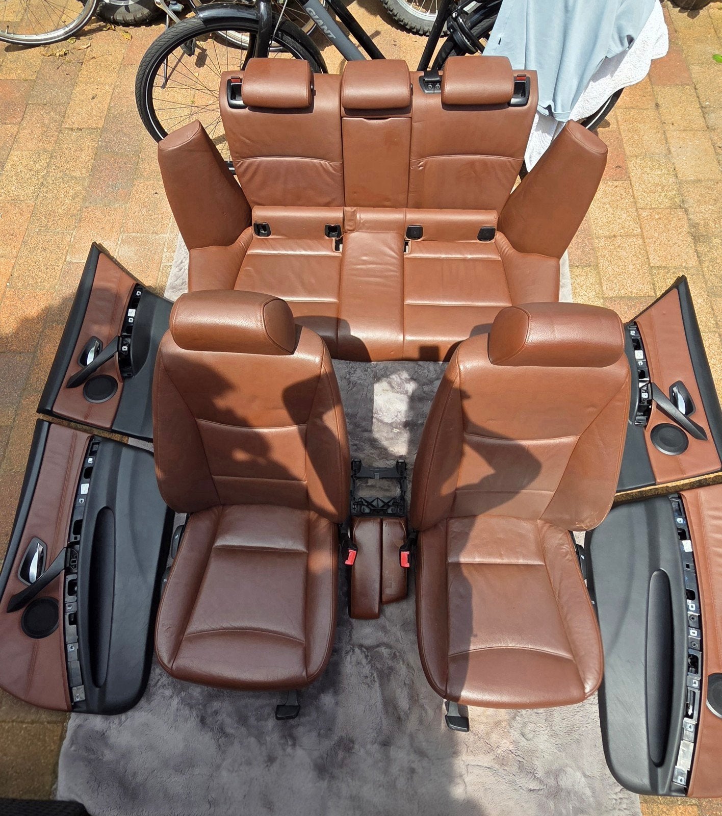 E91 lederen interieur Dakota Terra leder stoelen bank, Auto-onderdelen, Ophalen