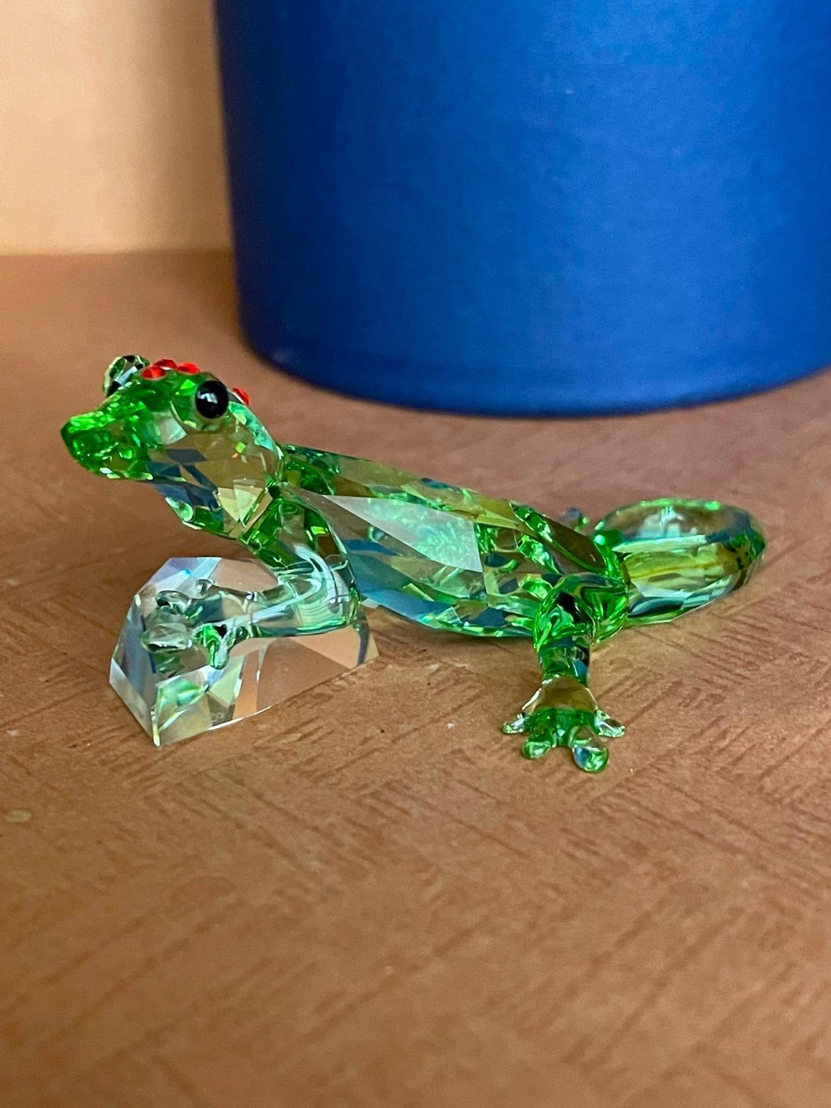 Swarovski Kristal Hagedis Groen - Zo goed als nieuw, Ophalen of Verzenden, Zo goed als nieuw, Figuurtje