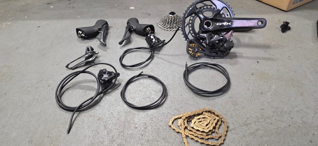 Shimano GRX RX820 2x12 Groepset – 172.5 mm., Fietsen en Brommers, Fietsonderdelen, Ophalen of Verzenden, Zo goed als nieuw, Racefiets