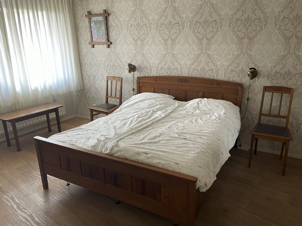 Klassieke slaapkamer inrichting, Ophalen, Gebruikt, Tweepersoons, Klassiek eiken