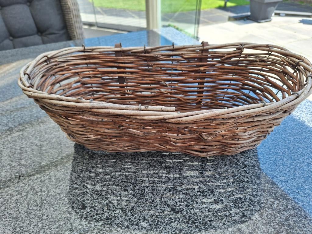 Balkon bloembak van Riet, 46x22x15 cm, Tuin en Terras, Bloembakken en Plantenbakken, Ophalen of Verzenden, Balkon, Minder dan 30 cm
