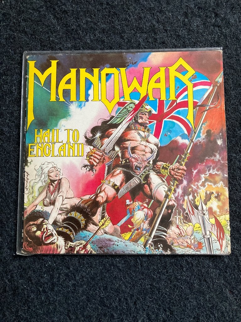 Manowar - Hail to England LP (Originele Persing), LP, Gebruikt, Originele persing, Ophalen of Verzenden