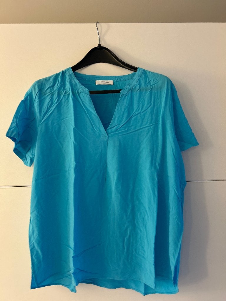 Gerry Weber turkoise T-shirt, Blauw, Maat 46/48 (XL) of groter, Ophalen of Verzenden, Zo goed als nieuw