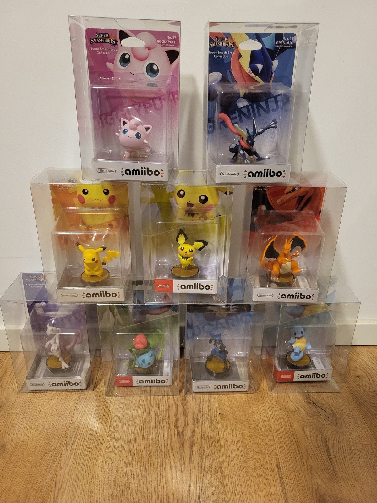 Amiibo 9 stuks pokemon pikachu,charizard,squirtle,ivysaur,lu, Spelcomputers en Games, Spelcomputers | Overige Accessoires, Nieuw