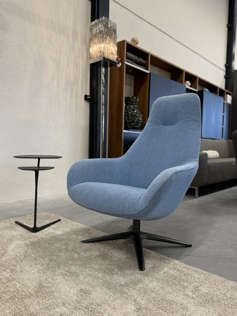 Nieuw Pode Spot Two draai fauteuil blauw stof design stoel, Leolux, Info@leolux.nl, Nieuw, 75 tot 100 cm