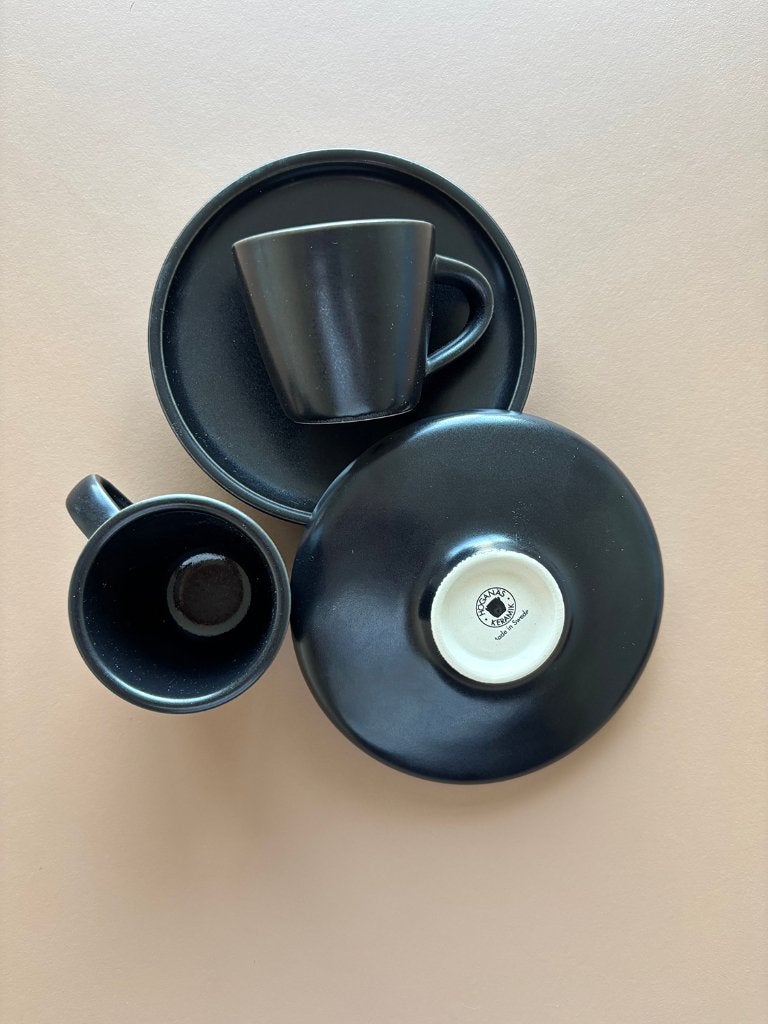 2x espresso kopjes van Zweeds design label Höganäs Keramik, Overige merken, Nieuw, Ophalen of Verzenden, Overige stijlen