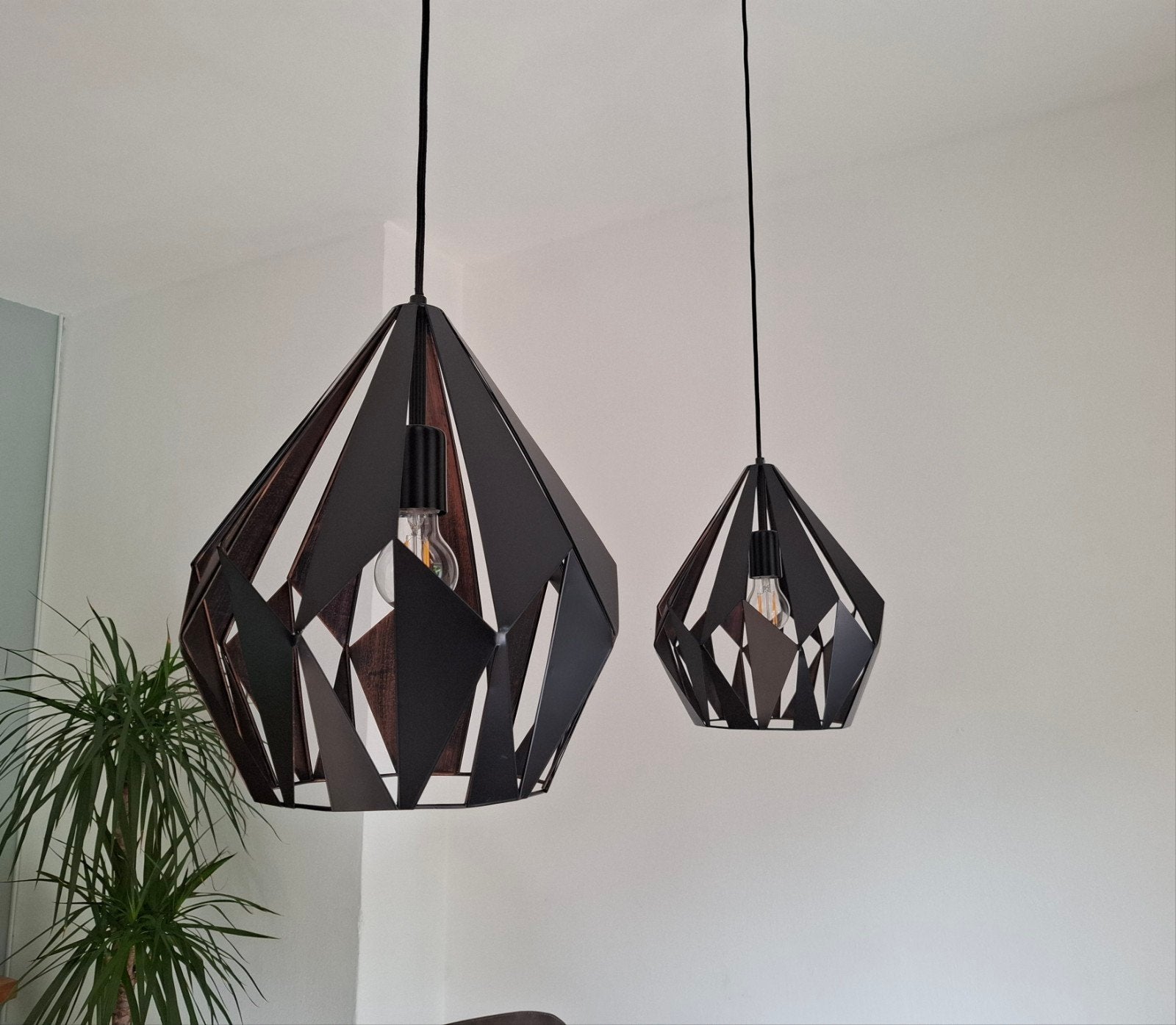 Eglo lampen Carlton 1, Huis en Inrichting, Ophalen, E27 (groot), Zo goed als nieuw, Metaal
