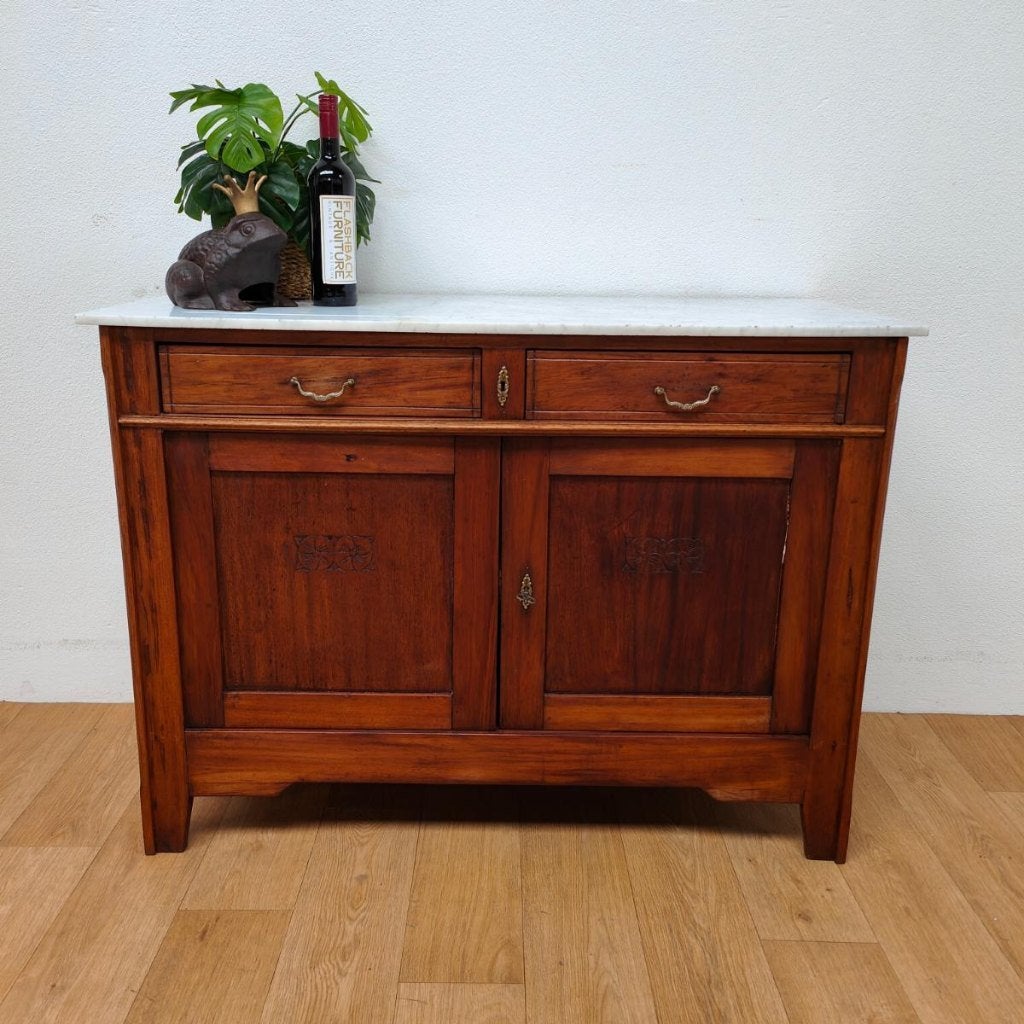 Vintage Antiek dressoir commode ladekast met marmer blad 901, Valkenswaard, Gebruikt, Info@flashbackfurniture.nl, Flashback Furniture