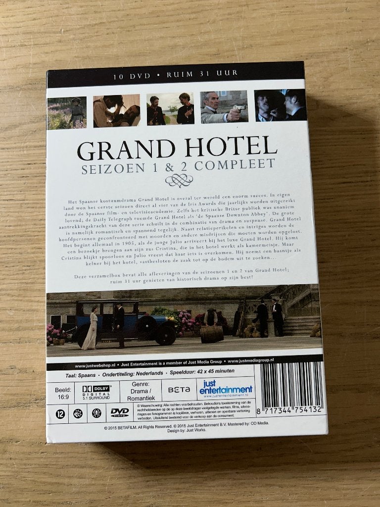DVD Grand Hotel Seizoen 1 & 2 Compleet, Cd's en Dvd's, Dvd's | Tv en Series, Alle leeftijden, Ophalen of Verzenden, Zo goed als nieuw