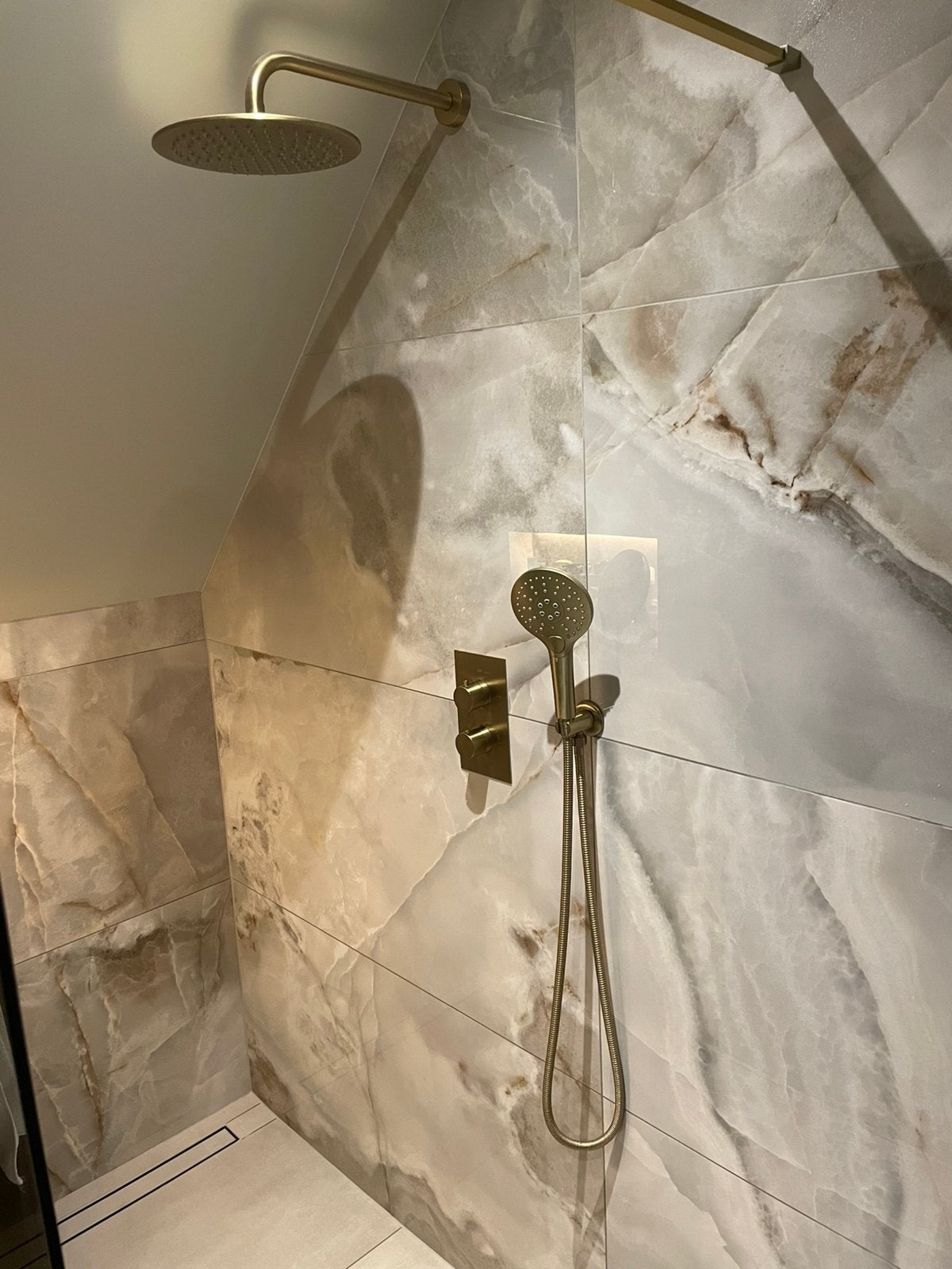 Nieuw Fortifura regendoucheset Inbouw messing geborsteld, Ophalen, Zo goed als nieuw, Douche