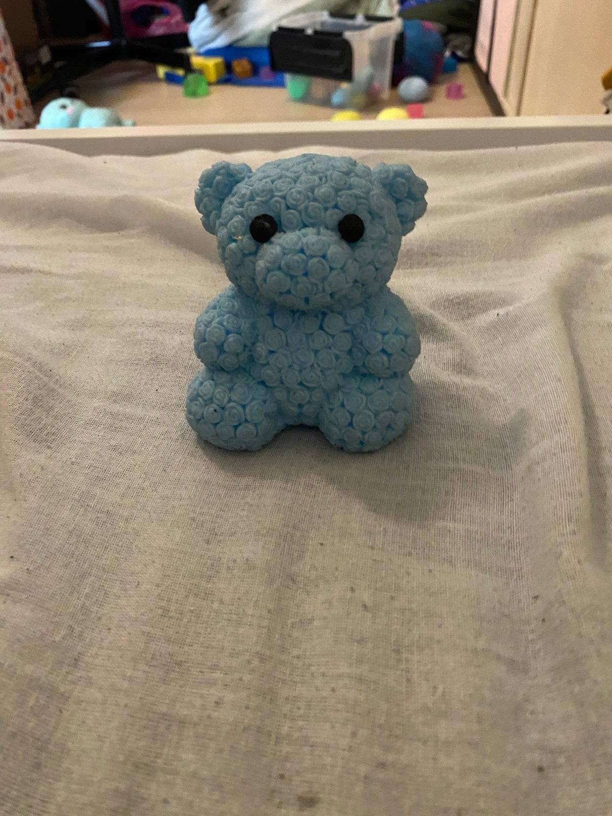 Schattige blauwe teddybeer - Zo goed als nieuw, Beer, Blauw, Ophalen of Verzenden, Zo goed als nieuw