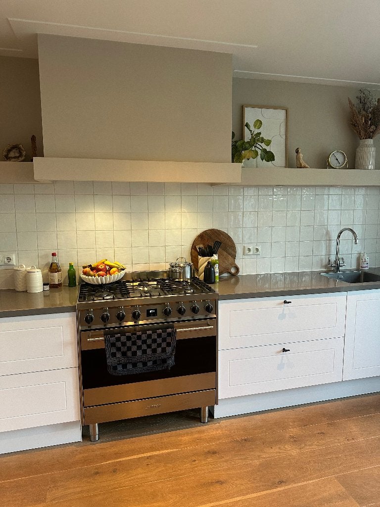 Brocante Bruynzeel Mat Witte Hoekkeuken GEDEMONTEERD