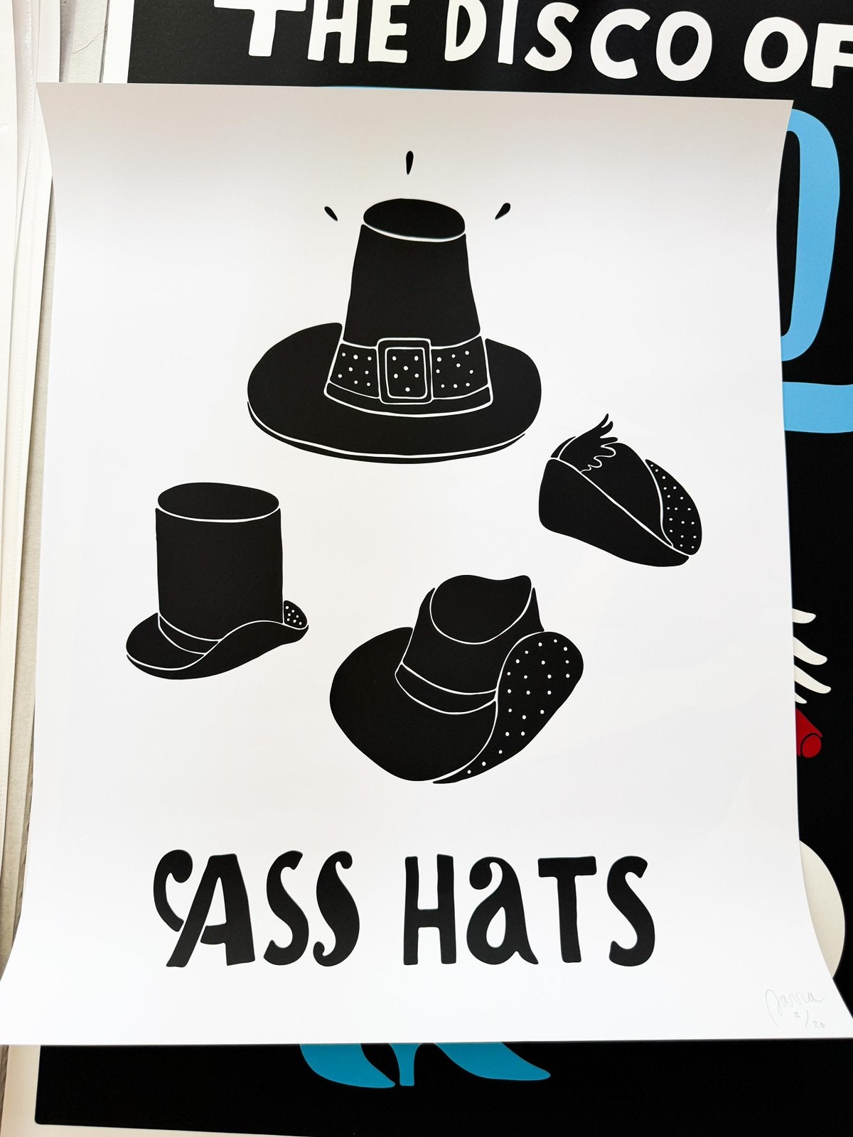 Piet Parra Ass Hats Edition of 20 - Print (Pieter Janssen), Antiek en Kunst, Kunst | Litho's en Zeefdrukken, Ophalen of Verzenden