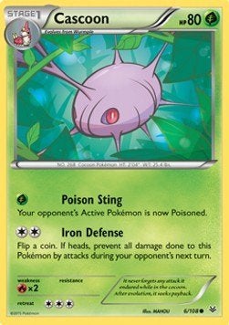 Pokemon - Cascoon (ROS 6) Common.., Ophalen of Verzenden, Zo goed als nieuw, Losse kaart