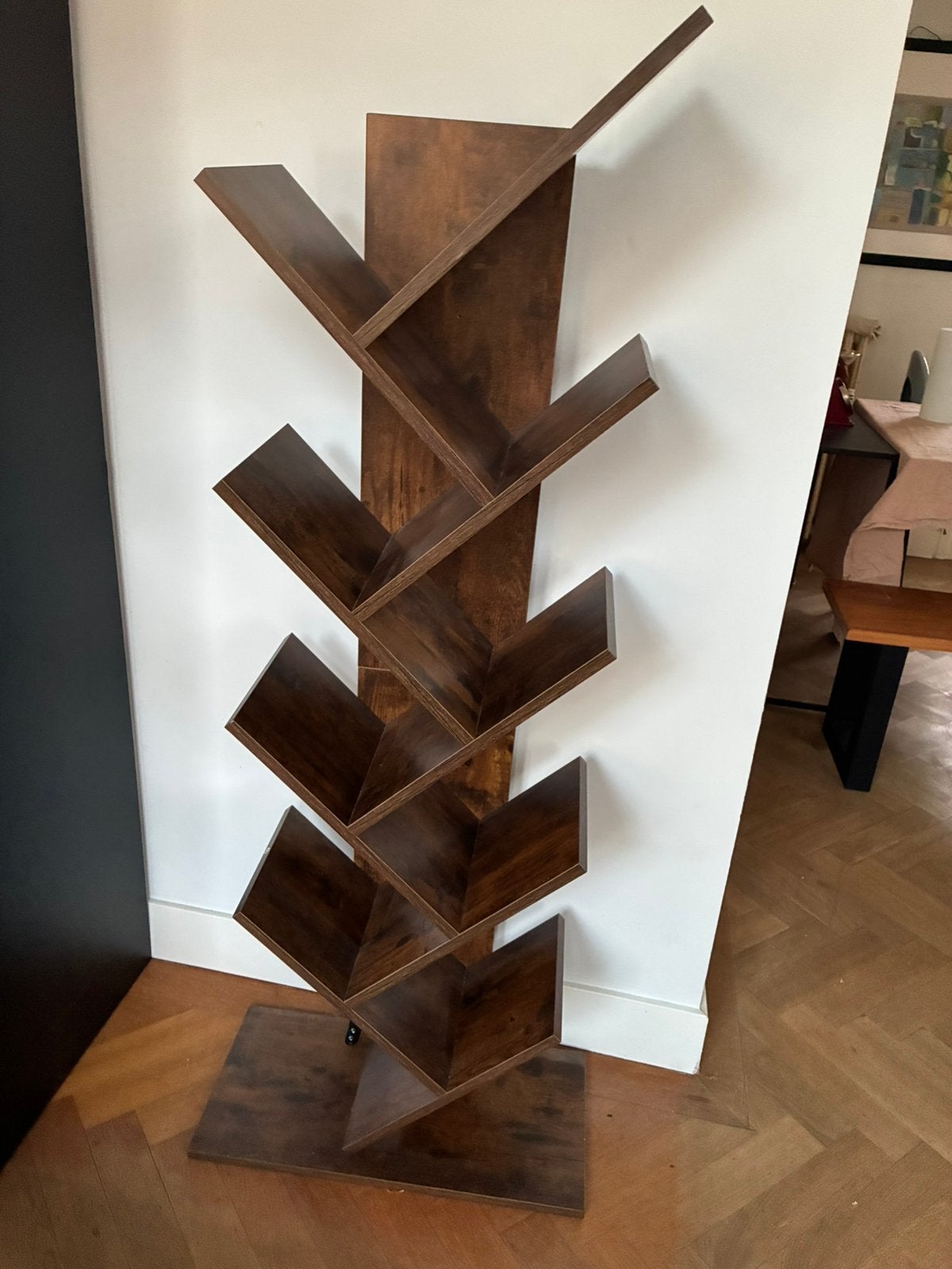 Boomvormige houten boekenkast / Tree bookshelf, Ophalen, Gebruikt, 50 tot 100 cm, Minder dan 100 cm