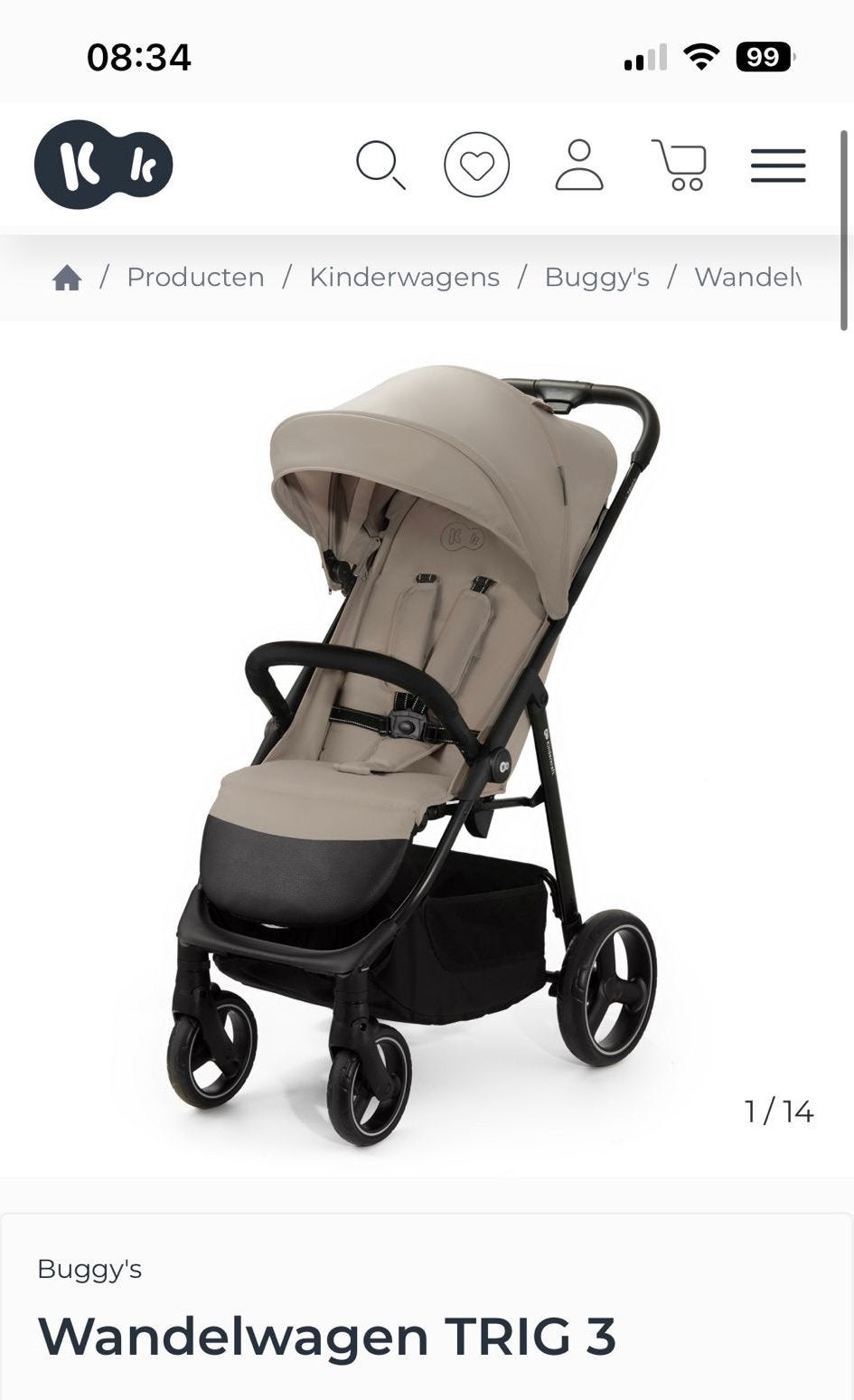 Kinderkraft trig 3 xl, Ophalen, Nieuw