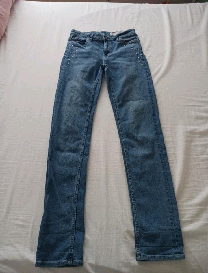 Skinny jeans, Ophalen of Verzenden, Zo goed als nieuw, Blauw, W27 (confectie 34) of kleiner
