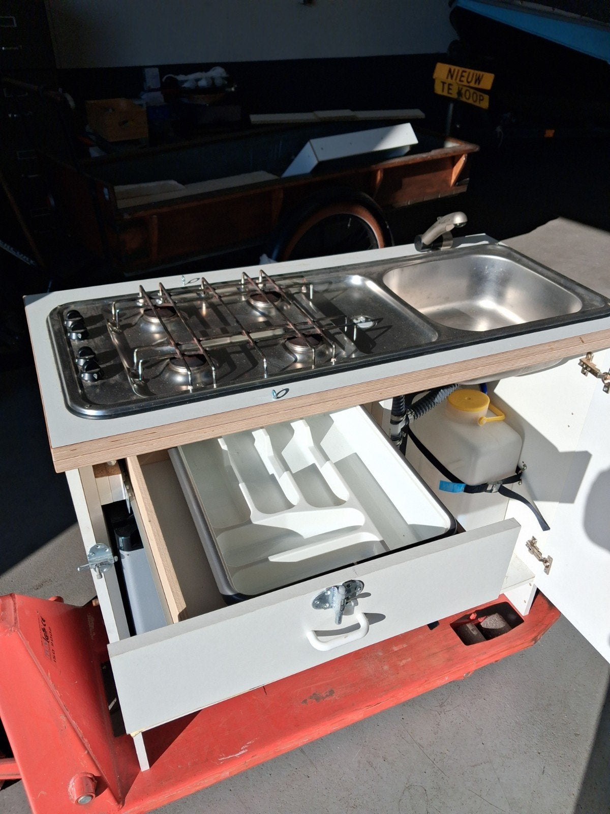 komplete camper keuken unit met ijskast, Ophalen