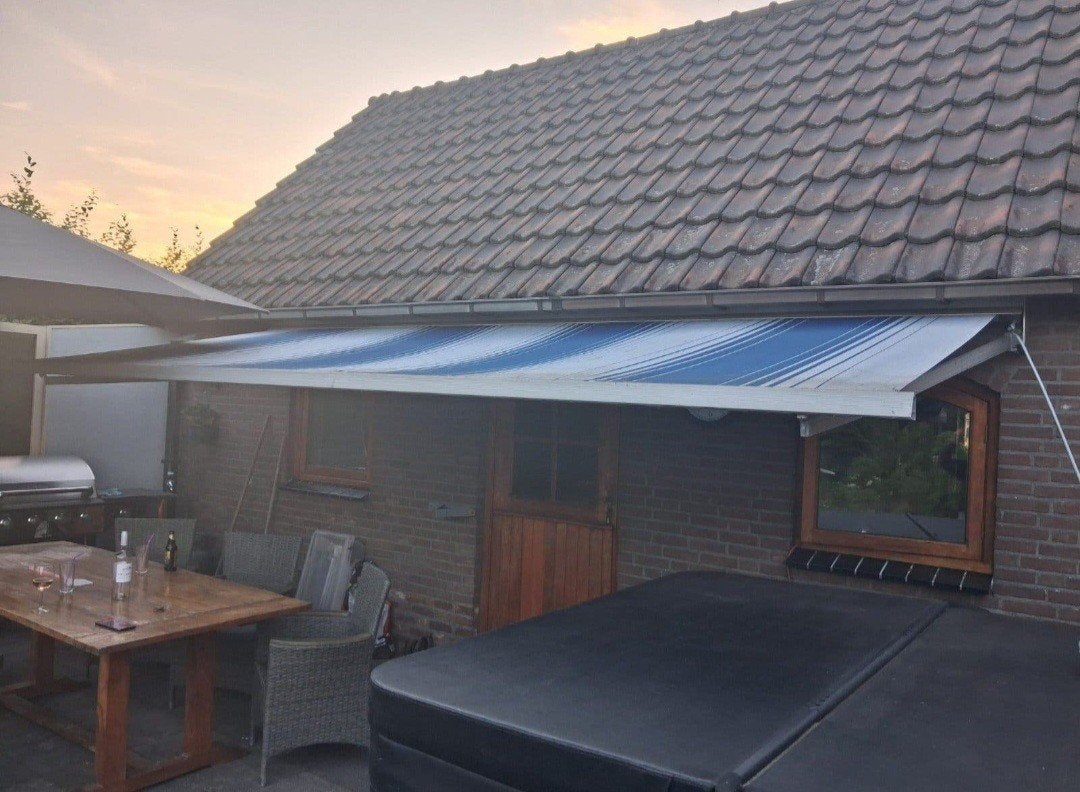 zonnescherm, Tuin en Terras, 150 tot 300 cm, Ophalen, Gebruikt, Knikarmscherm