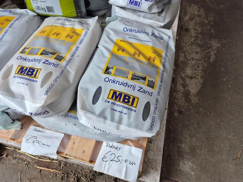 Onkruidvrij zand inveegzand, voegzand. Kleur: zwart 20kg, Tuin en Terras, Zand, Ophalen, Nieuw, Voegzand