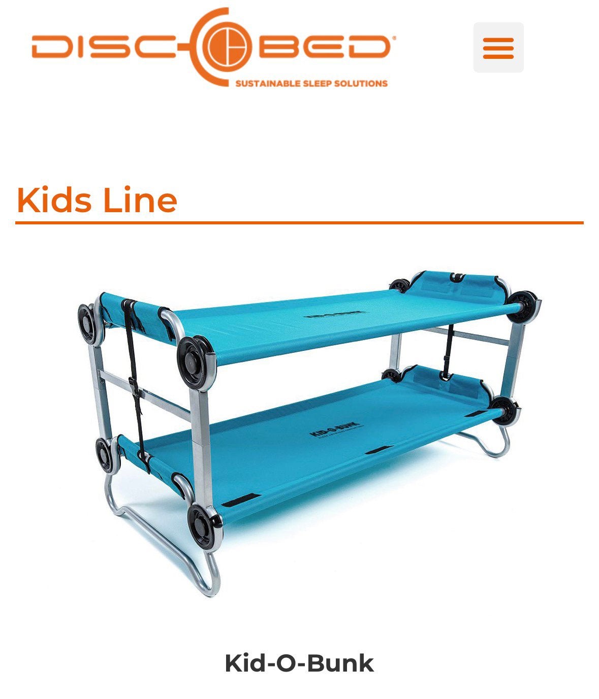 Disc-O-Bed Kid-O-Bunk kinder stapelbed camping / veldbed, Ophalen, Zo goed als nieuw, Overige