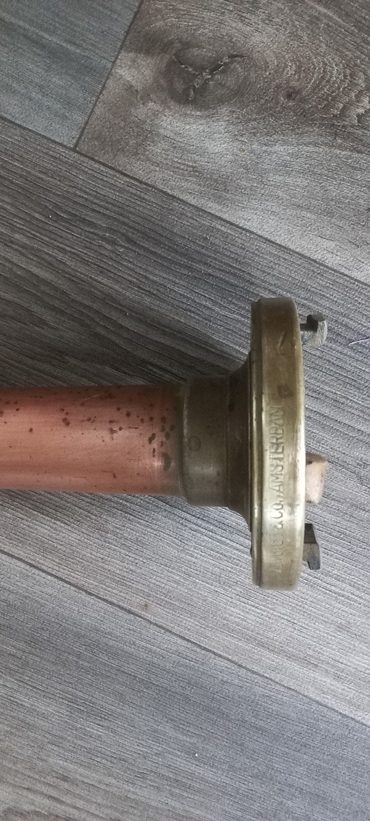 Antieke Koperen Brandspuit - ca. 50 cm - Amsterdam, Ophalen of Verzenden, Koper