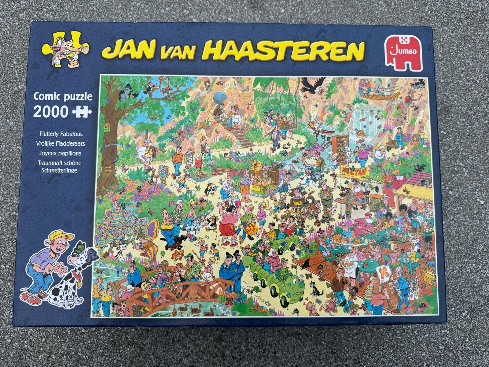 Jan van Haasteren - Vrolijke Fladderaars 2000 stukjes, Ophalen of Verzenden, Meer dan 1500 stukjes, Zo goed als nieuw, Legpuzzel